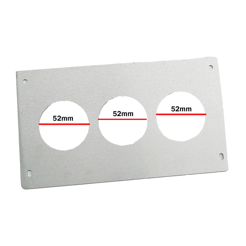 Aluminum Radio Replacement Plate Cover 52mm Gauge For Foxbody Mustang 87-93 - Bull Boost Performance