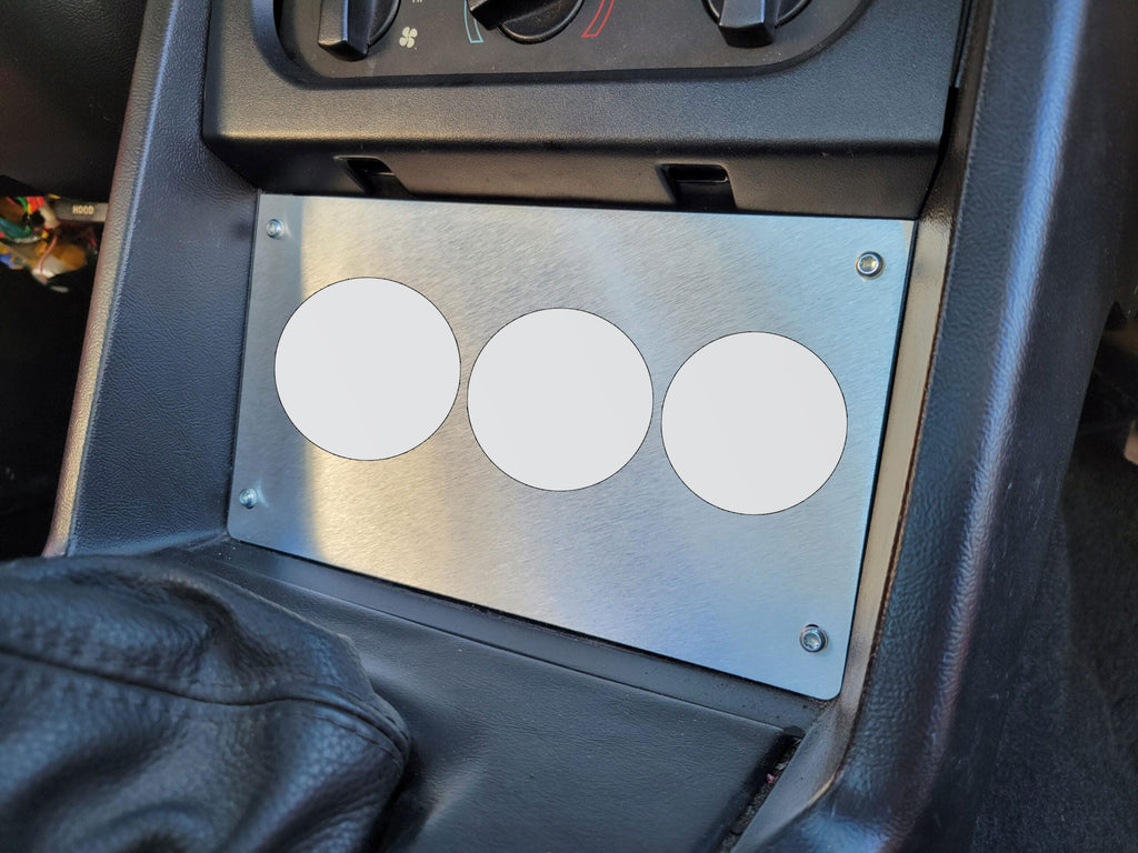 Aluminum Radio Replacement Plate Cover 52mm Gauge For Foxbody Mustang 87-93 - Bull Boost Performance