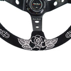 BW Rose 350mm Racing Steering Wheel + Hub Adapter Boss Kit for Civic, Del Sol, Integra - Bull Boost Performance