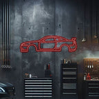 Skyline GT-R R34 Metal Neon Car Wall Art - MTN0036