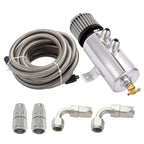 Universal Performance Oil Catch Can 2 Port -10AN Breather 750mL Baffle Tank 5 FT - Bull Boost Performance