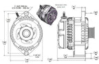 240 amp racing alternator  - Chrome