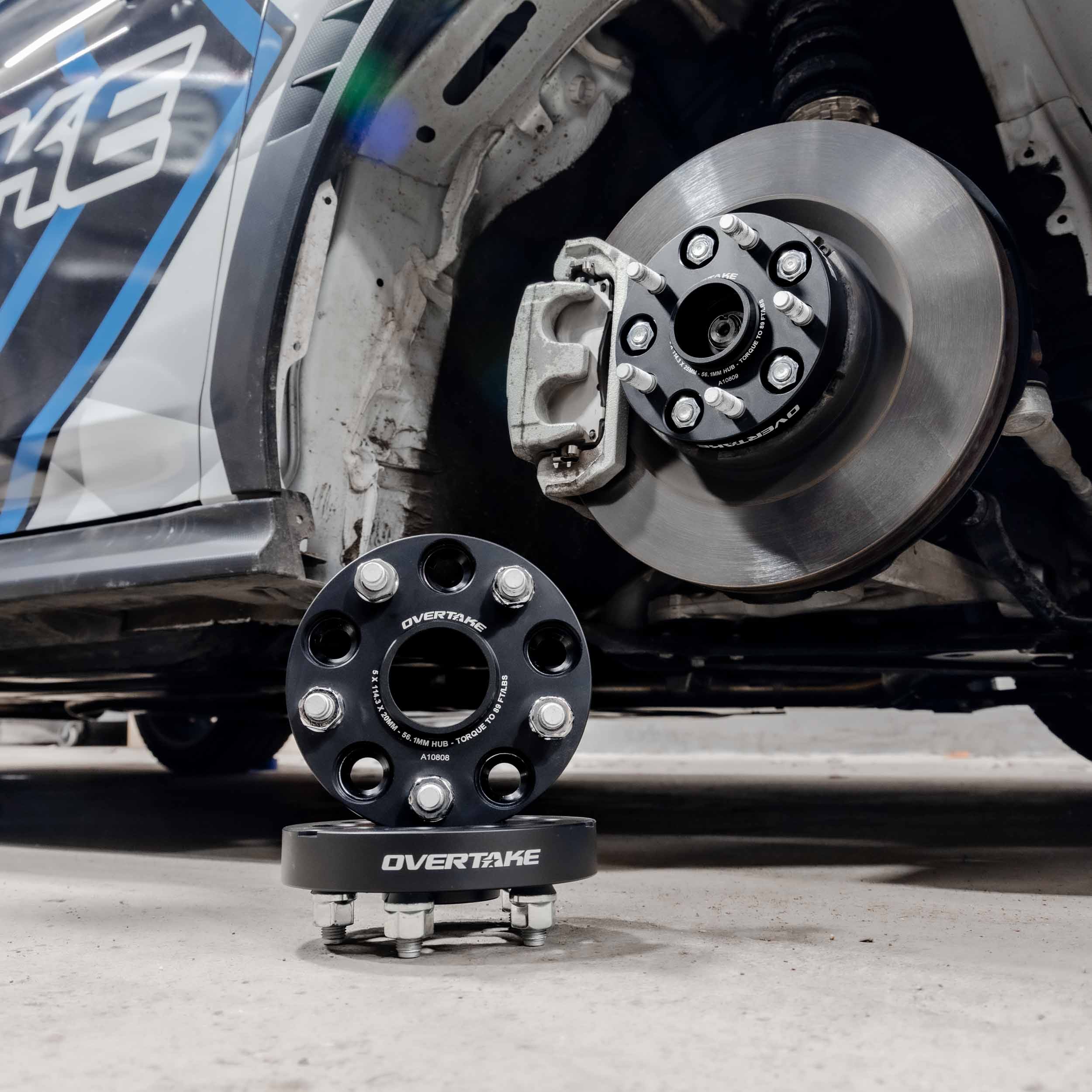 OVERTAKE Wheel Spacers - Pair - 20mm 5x114.3 - Subaru 2015-2026 WRX, 2005-2021 STI, and more