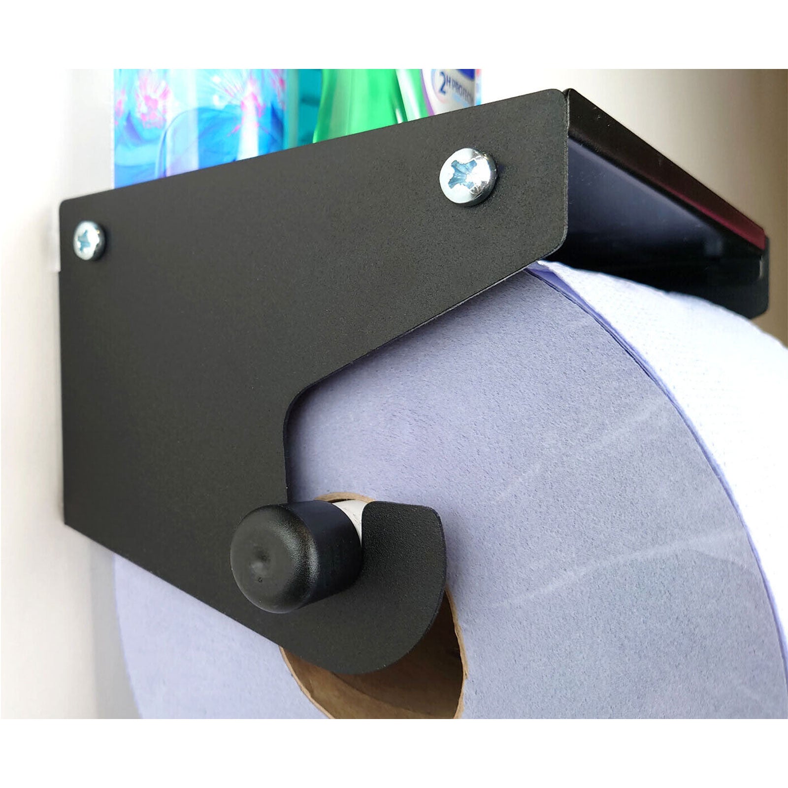 Heavy Duty Metal Blue Roll Holder Wall Mounted Galvanized Paper Towel Dispenser - Bull Boost Performance