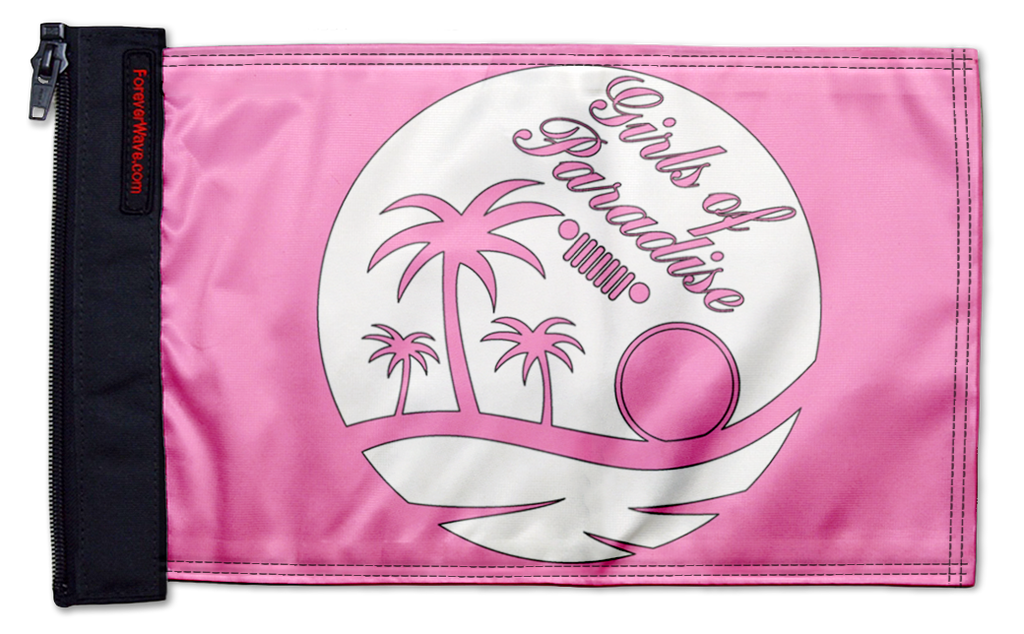 Girls Of Paradise 12"x18" Forever Wave Flag for Jeep Wrangler YJ 1986-1995