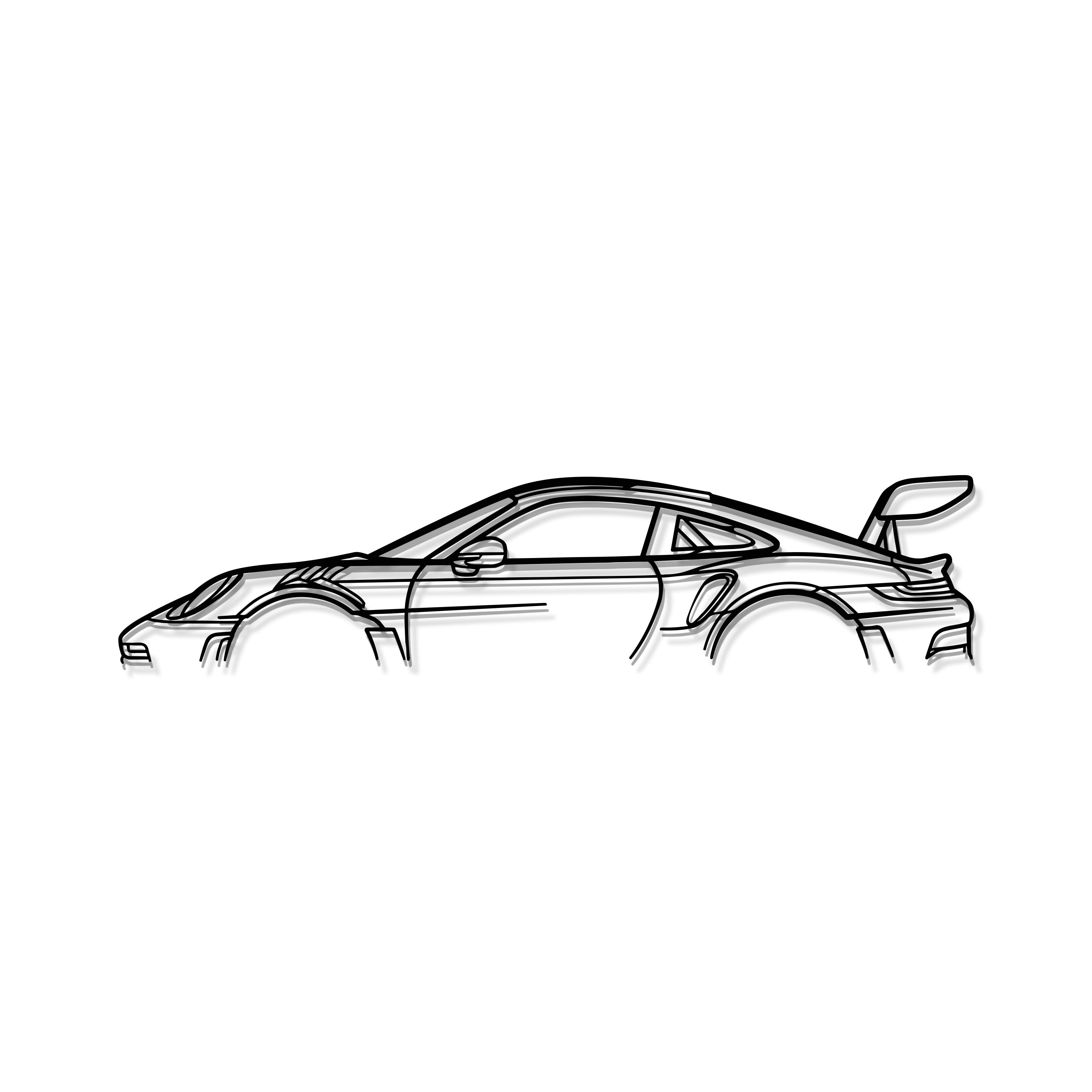 911 GT3 RS Model 992 Metal Car Wall Art  - MT0860