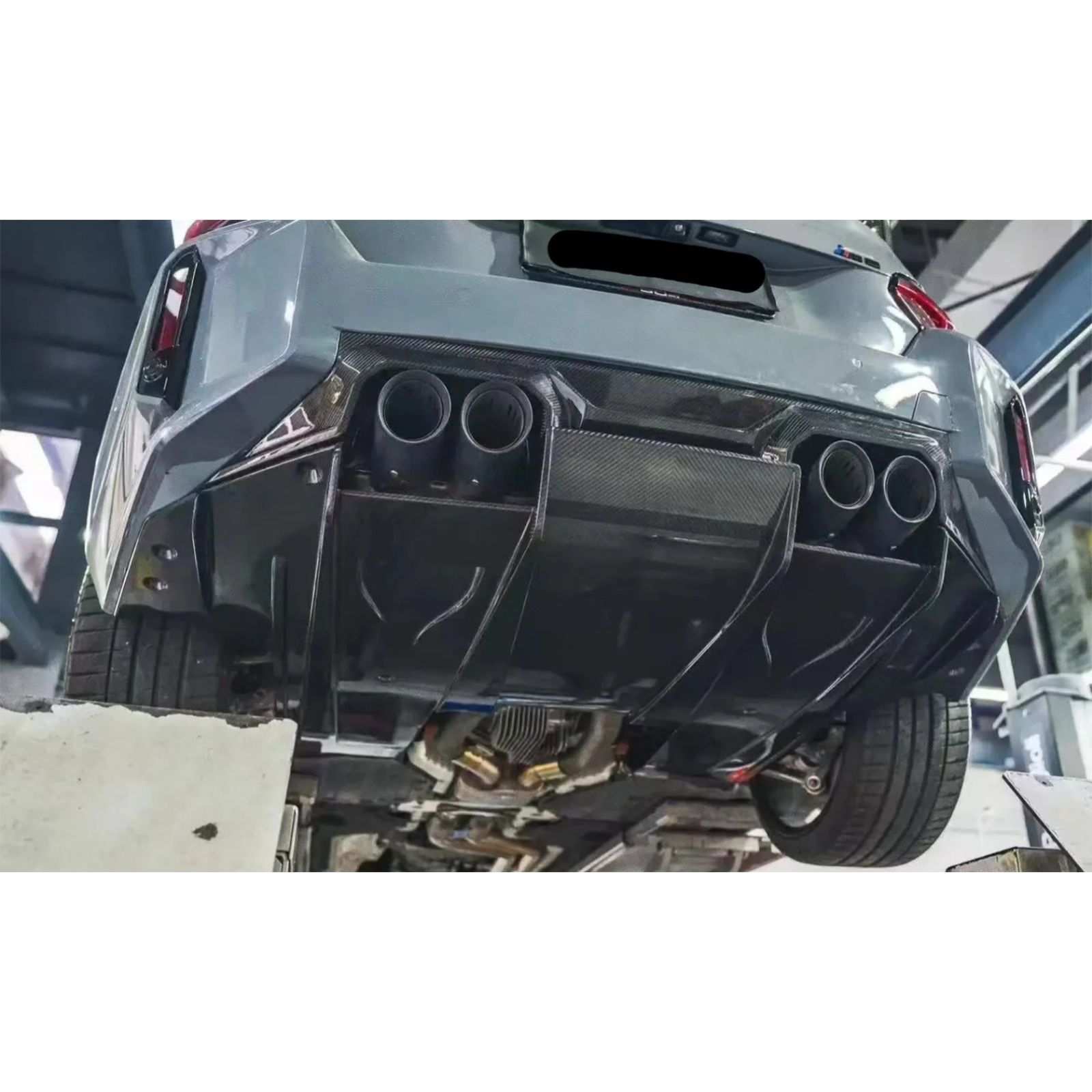 Pre-Preg Carbon Fiber Rear Undertray Diffuser V2 for BMW G87 M2 - Bull Boost Performance