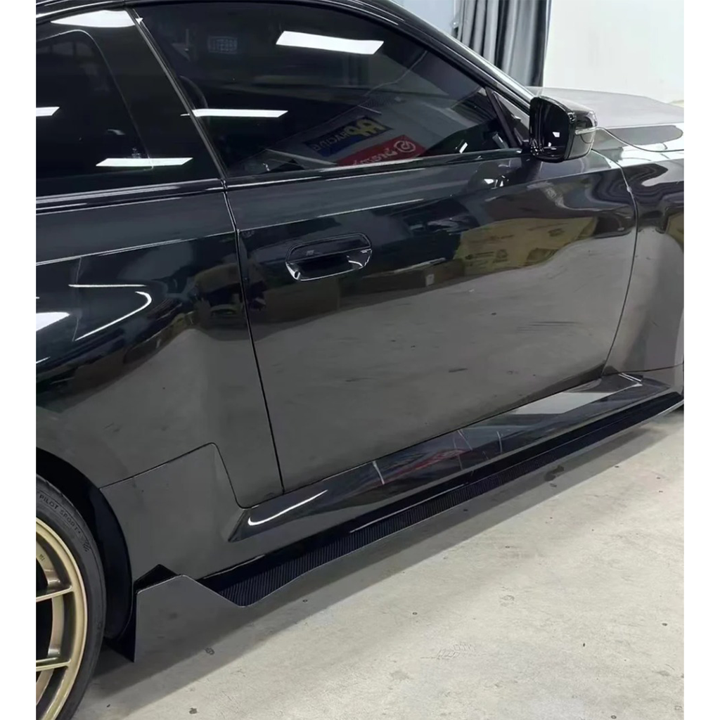 Pre-Preg Carbon Fiber A Style Side Skirts for BMW G87 M2 - Bull Boost Performance