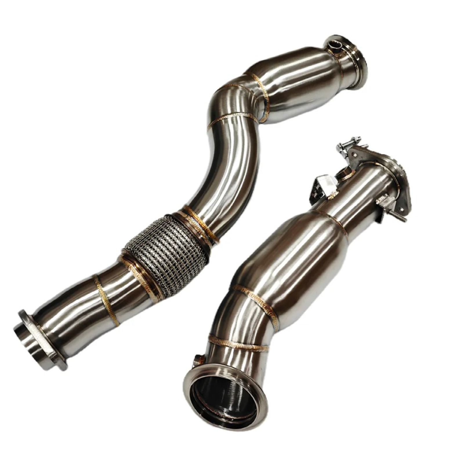 High-Flow Catted Exhaust Downpipes for BMW G87 M2 G80 M3 G82 M4 - Bull Boost Performance