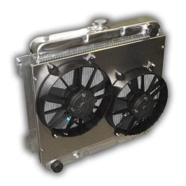 ECP 22" Mopar BIG BLOCK HD Aluminum Radiator - Dual Fans And Aluminum Shroud - Engineered Cooling Products