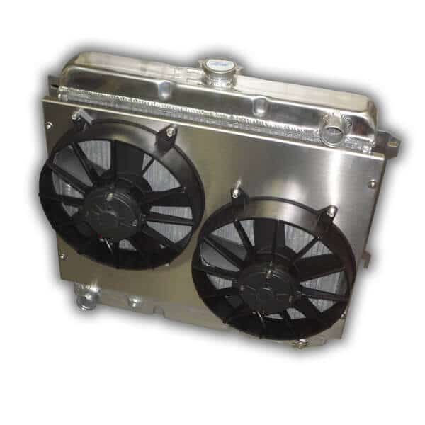 ECP 22" Mopar BIG BLOCK HD Aluminum Radiator - Dual Fans And Aluminum Shroud - Engineered Cooling Products