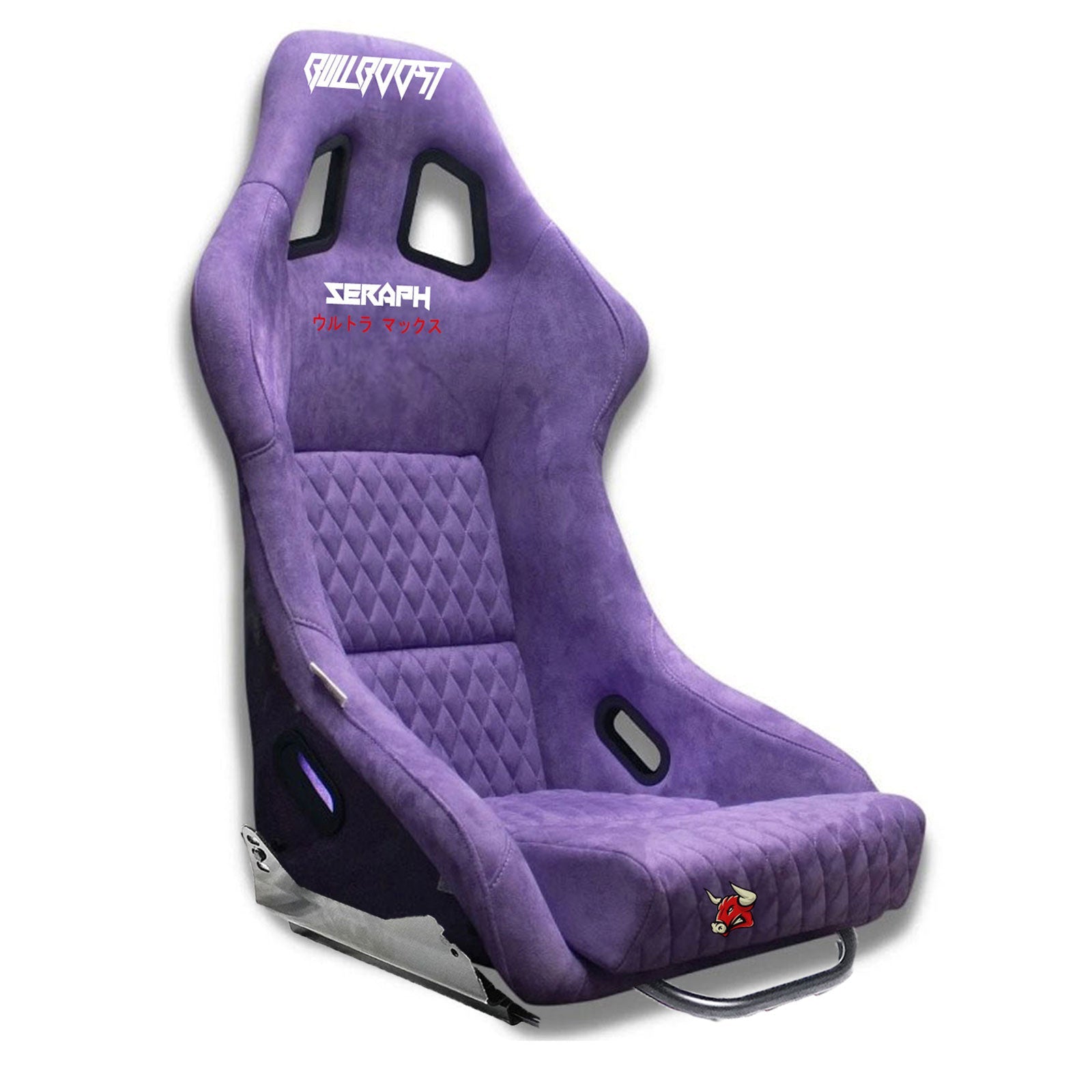 Purple Bull Boost Adjustable Racing Lowered Ultra Max Bucket Seat with Slider Rails - Bull Boost Performance