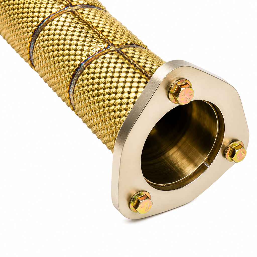 Single Catless High Flow Stainless Exhaust Downpipe for A4 A5 Q5 B9.5 2.0T by Stratec Systems