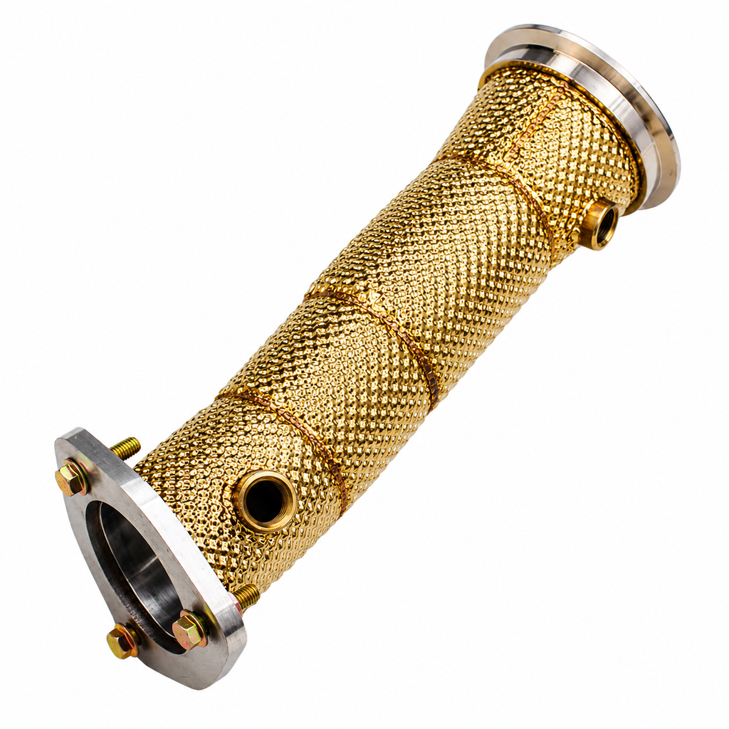 Single Catless High Flow Stainless Exhaust Downpipe for A4 A5 Q5 B9.5 2.0T by Stratec Systems
