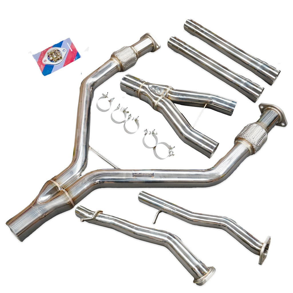 2.5" to 3" Y-Pipe Kit Stainless Steel for 2016-2023 Infiniti Q50 V37 V6 3.0L Twin Turbo - Bull Boost Performance
