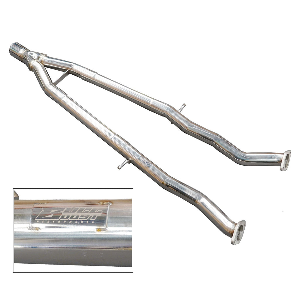 2.5" to 3" Y-Pipe Kit Stainless Steel for 2016-2023 Infiniti Q50 V37 V6 3.0L Twin Turbo - Bull Boost Performance