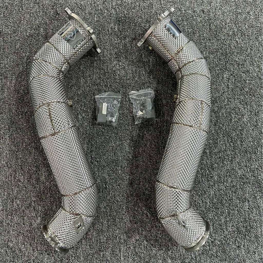 Catless Hi Flow Heat Shield Downpipes For McLaren 720s 4.0T - Bull Boost Performance
