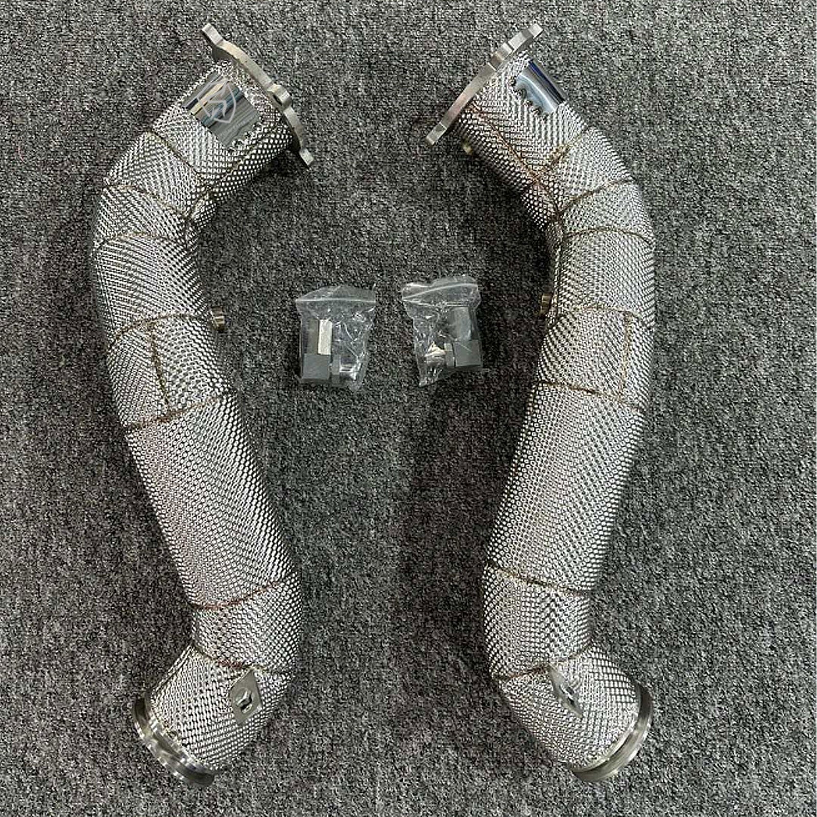 Catless Hi Flow Heat Shield Downpipes For McLaren 720s 4.0T - Bull Boost Performance