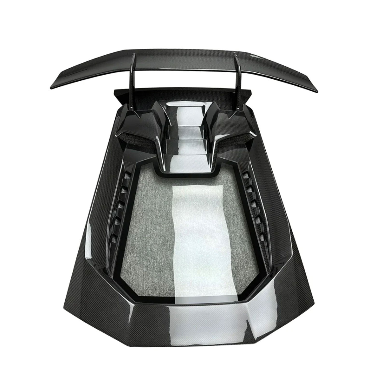 Performant Style Dry Carbon Fiber Engine Hood with Rear Wing for Lamborghini Huracan LP580 LP610 - Bull Boost Performance