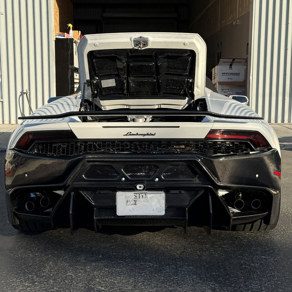 VRS Carbon Fiber Rear Bumper Diffuser for Lamborghini Huracan LP 610 4 - Bull Boost Performance