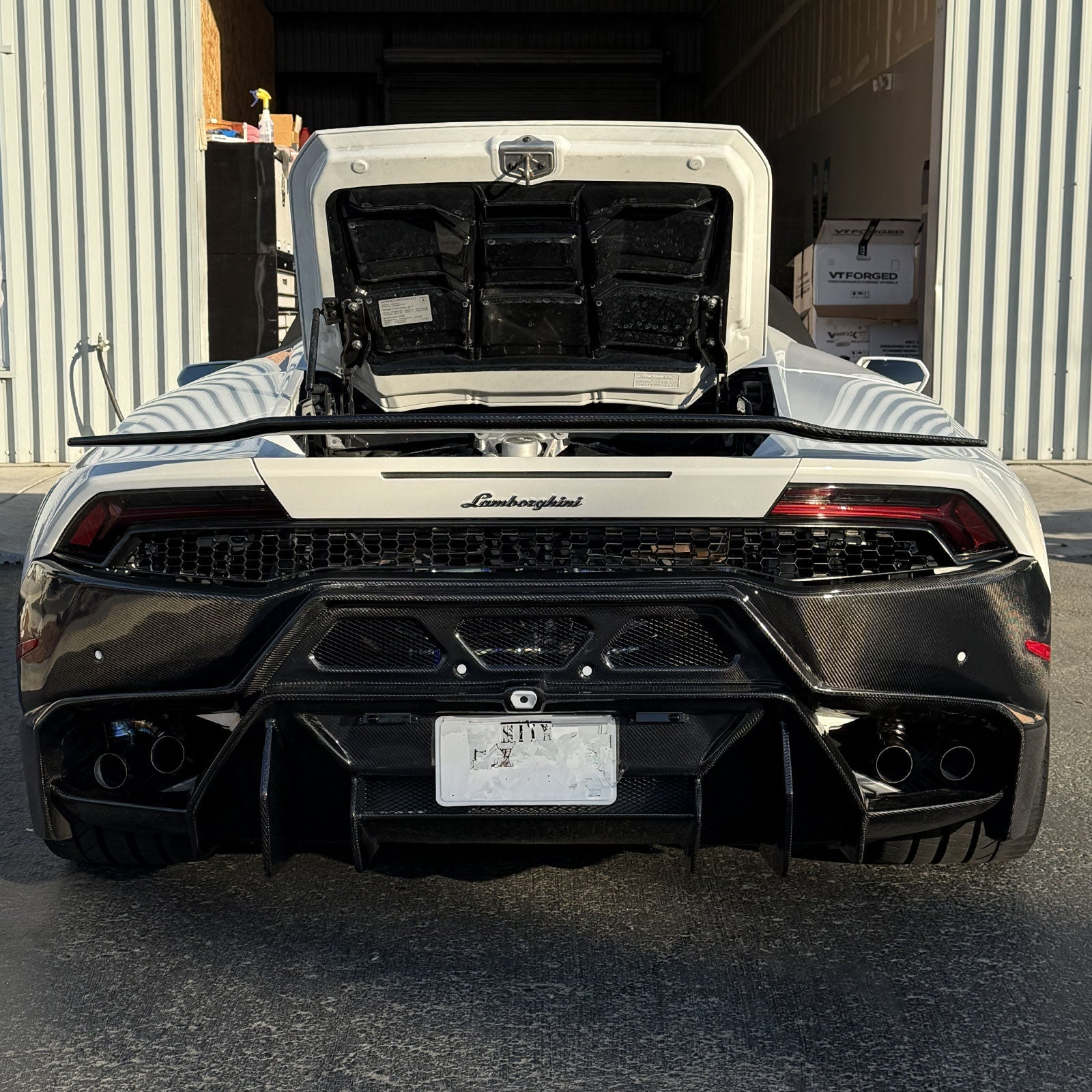 VRS Carbon Fiber Rear Bumper Diffuser for Lamborghini Huracan LP 610 4 - Bull Boost Performance