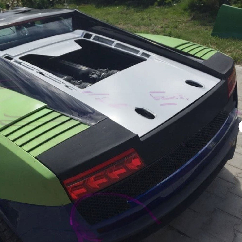 STRATEC Carbon Fiber Rear Glass Lid Frame Panel for Lamborghini Gallardo LP550 LP560 LP570 - Bull Boost Performance