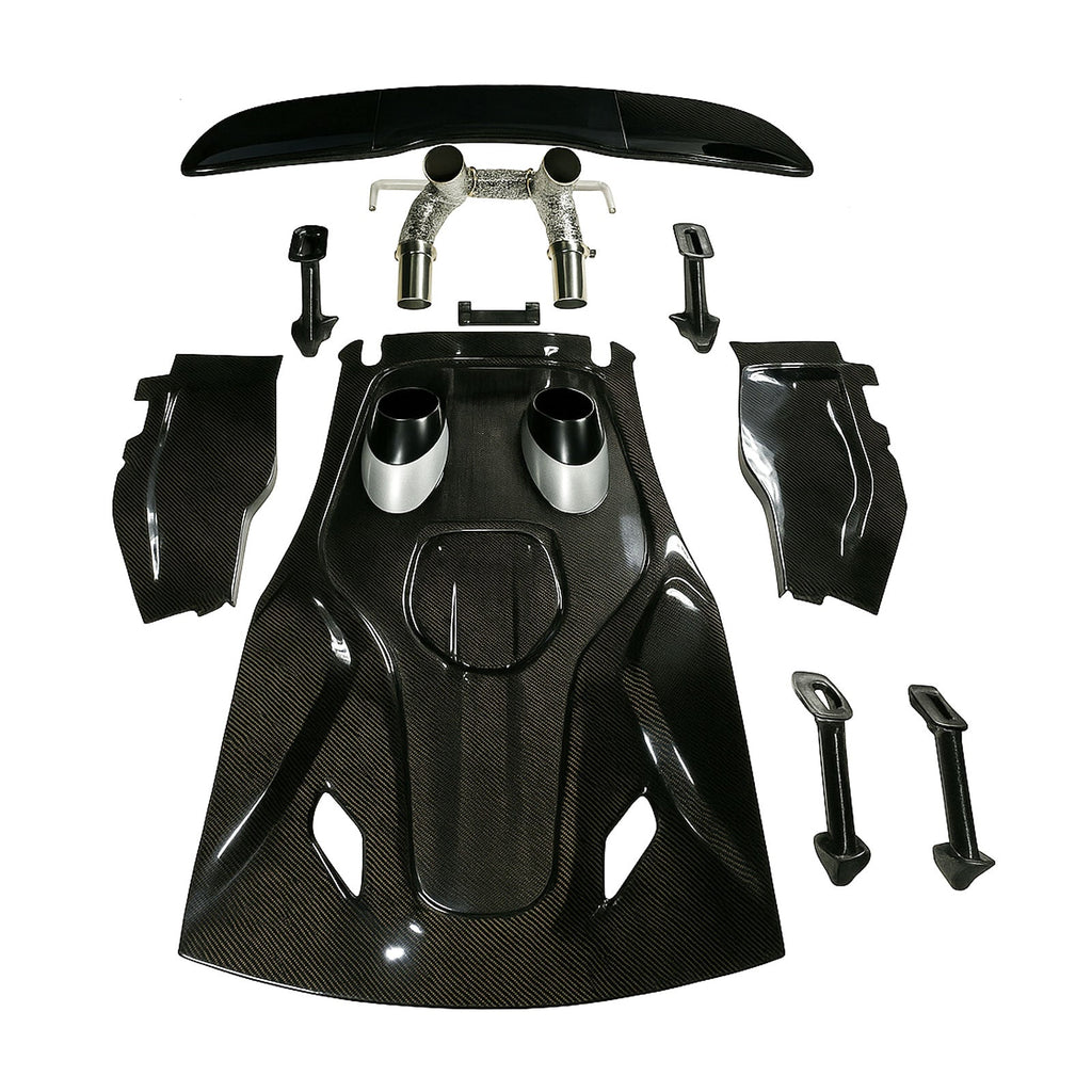 600LT Conversion Carbon Fiber Rear Hood Deck Lid for McLaren 540C 570S 600lt - Bull Boost Performance
