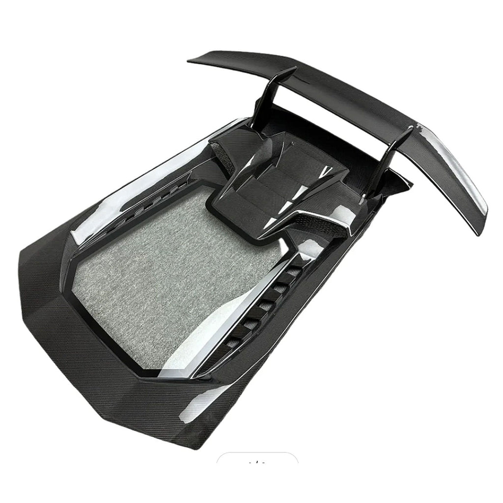 Performant Style Dry Carbon Fiber Engine Hood with Rear Wing for Lamborghini Huracan LP580 LP610 - Bull Boost Performance