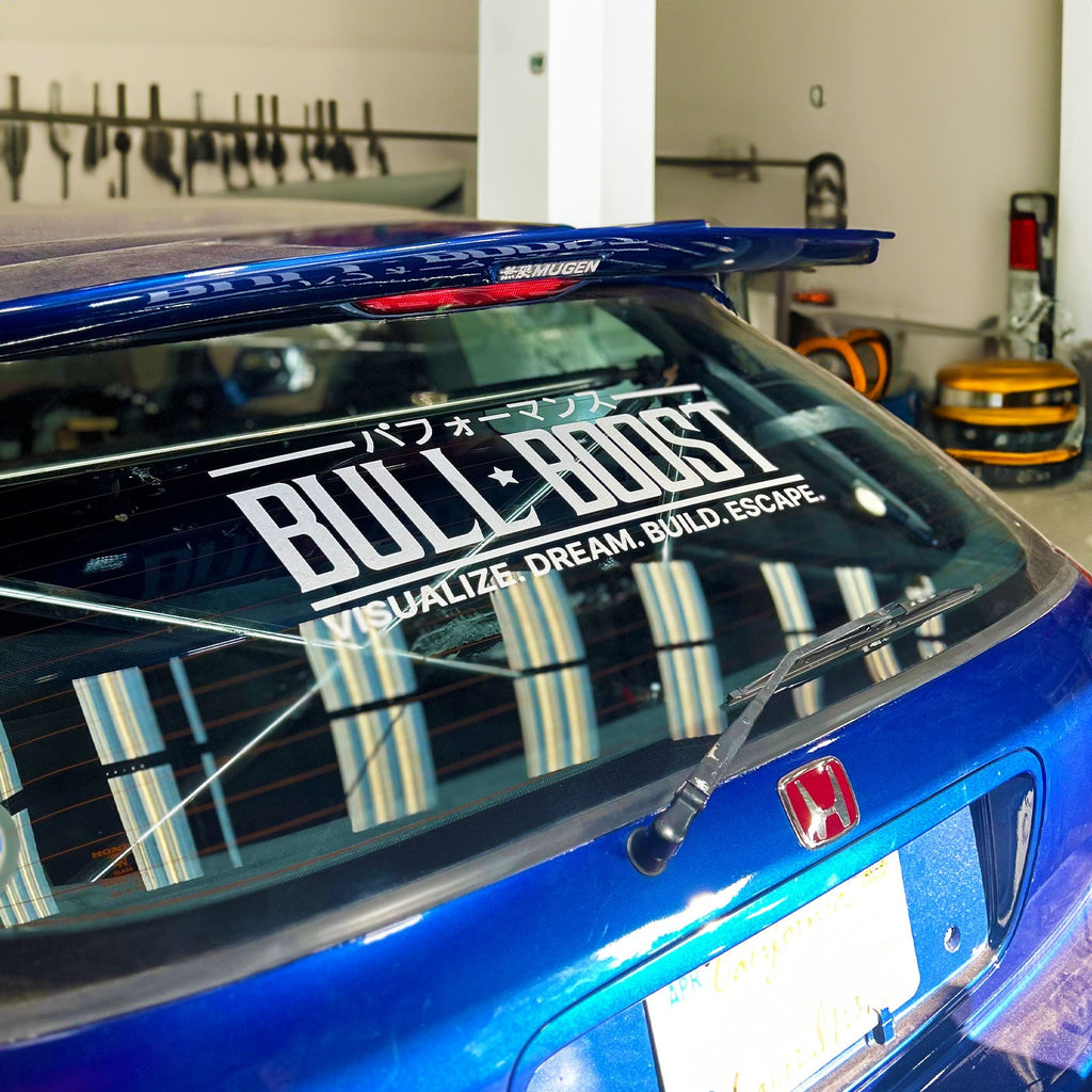 Bull Boost Visualize Vinyl Window Sticker - XL Slap - Bull Boost Performance
