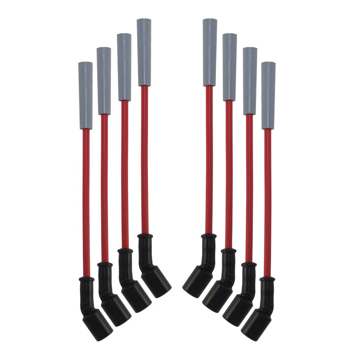 Hinson Motorsports Red 8.5mm Spark Plug Wires – GM Truck & SUV 4.8/5.3/6.0/6.2L (99-13), Straight or 45° Boot