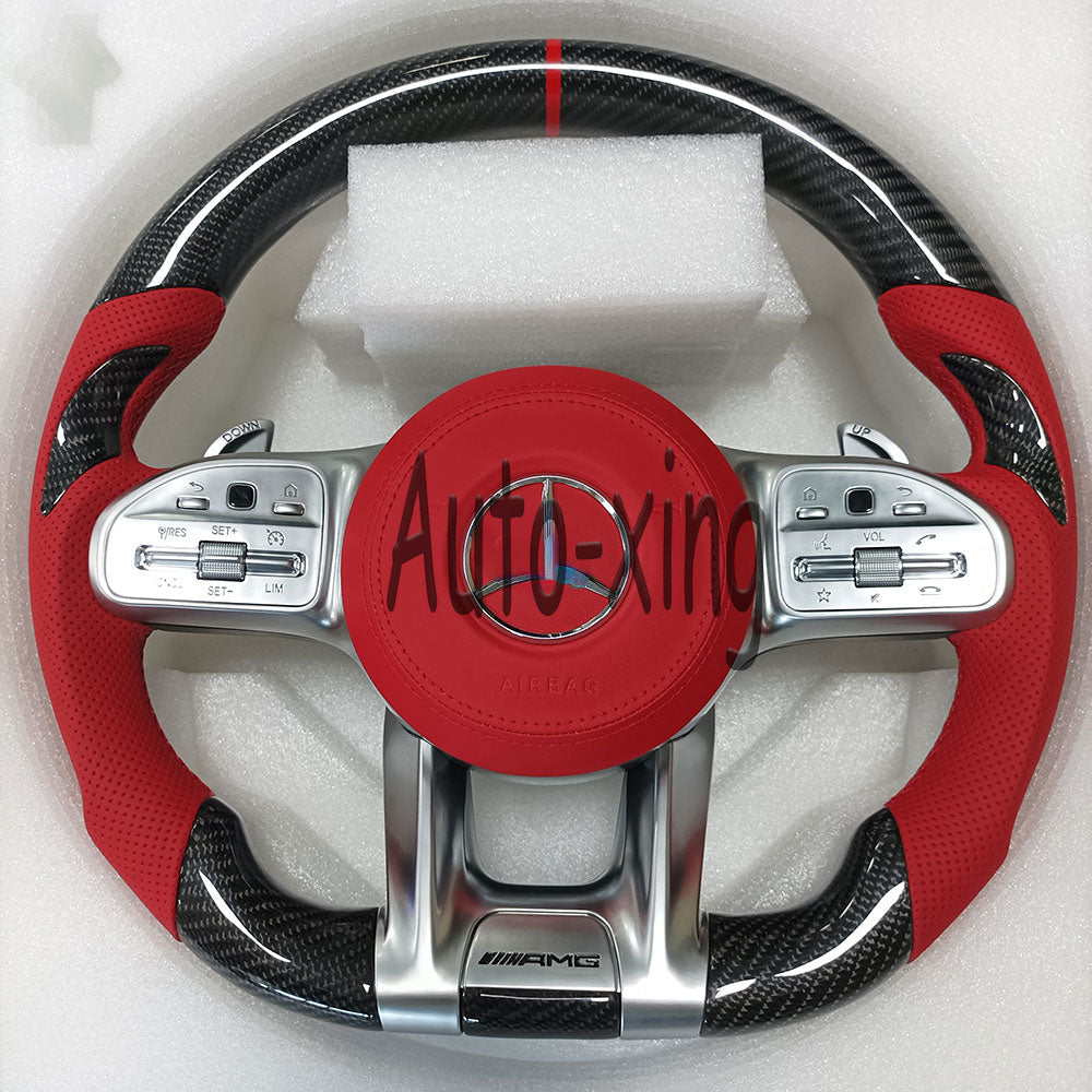 Mercedes-Benz 2020+ AMG Performance Style Customizable Steering Wheel (Fits 2010+ All Models) - Bull Boost Performance