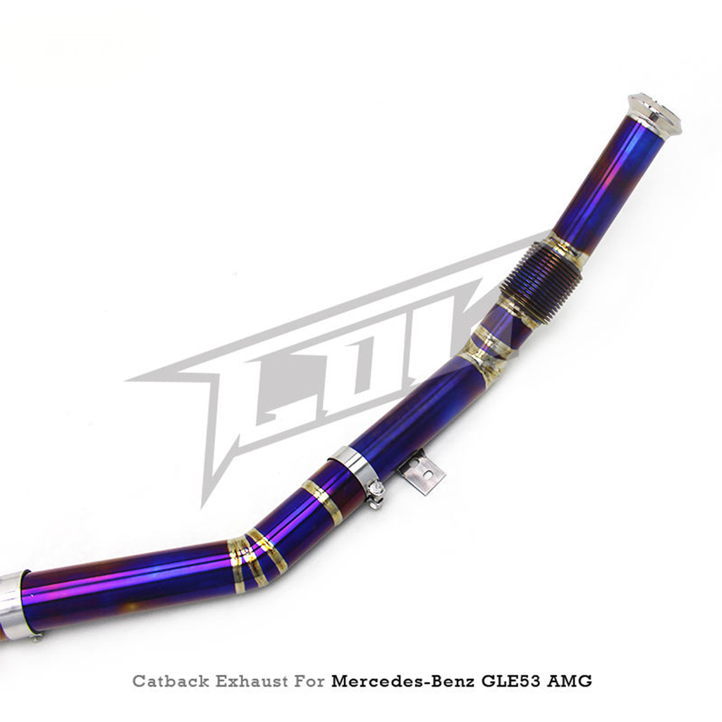 Titanium Catback Exhaust System for Mercedes Benz GLE53 AMG W167 3.0T - Bull Boost Performance