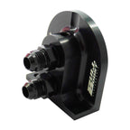 Billet Remote Oil Filter Relocation Mounting Bracket -10 AN with Pressure Port - Bull Boost Performance