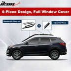 2017-2020 Kia Cadenza Chrome ABS Window Visors Tape On Deflectors 6PCS