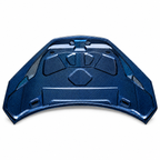 Aggressive Clear Blue Dry Carbon Fiber Hood for Lamborghini Revuelto by Stratec Systems