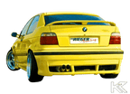 Rieger BMW E36 Compact Vented Rear Skirt Extension