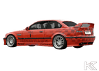 Rieger BMW E36 Coupe GT Wing w/3rd Brake Light
