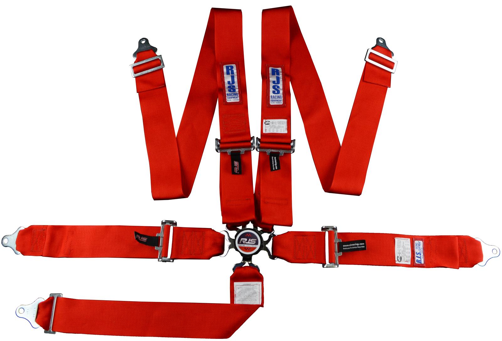 RJS Classic Series Camlock 5-Point Harness in RED 1034904