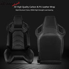 Universal Racing Seat Dual Slider PU Carbon Leather
