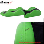 Universal Black Green Racing Seats PVC Leather Suede