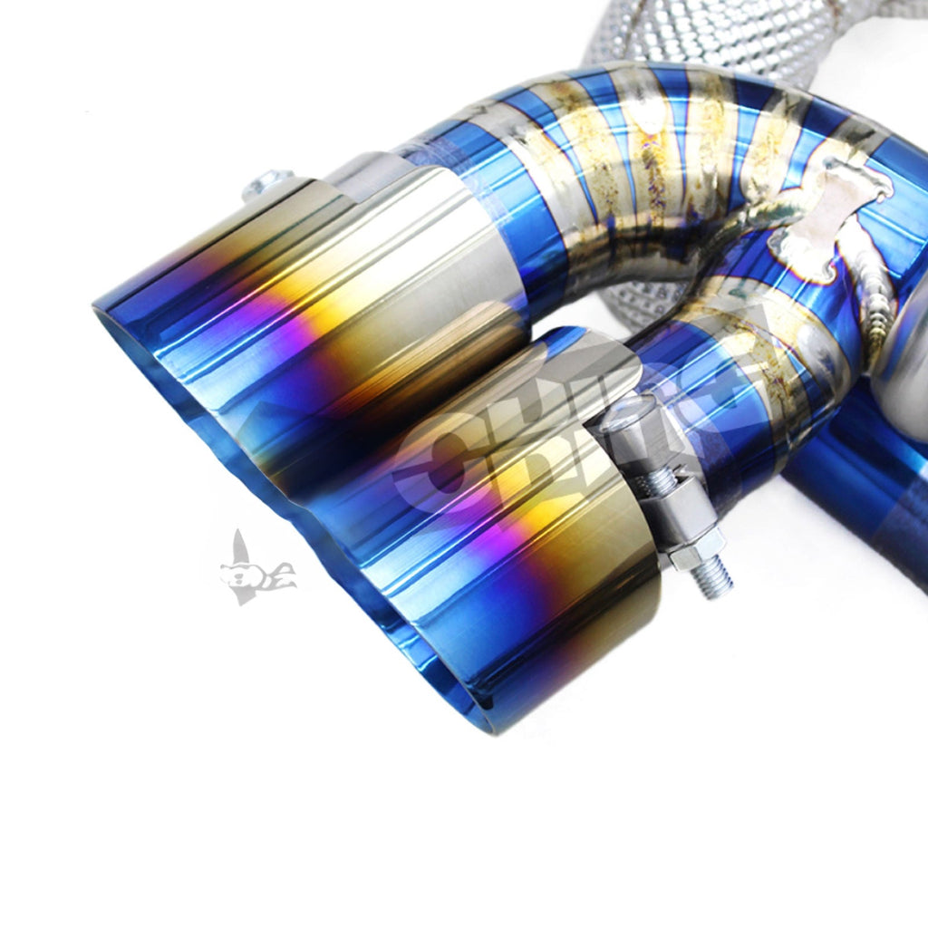Titanium Exhaust System 200 Cell Downpipe for Porsche 911 997.1 Turbo 3.6T 2004–2007 - Bull Boost Performance