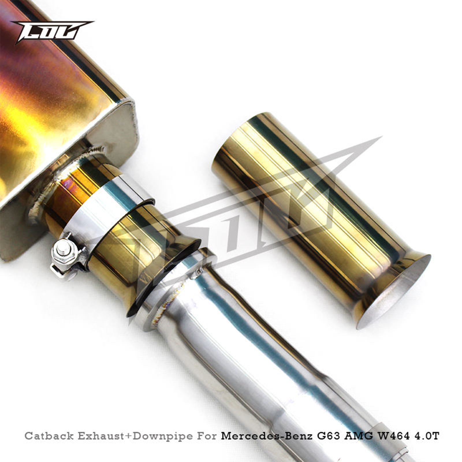 Titanium Catback Exhaust System Downpipes for Mercedes Benz G500 G550 W463 - Bull Boost Performance