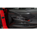 Dry Carbon Fiber Door Speaker Cover Trim for Chevrolet Corvette C8 - Bull Boost Performance