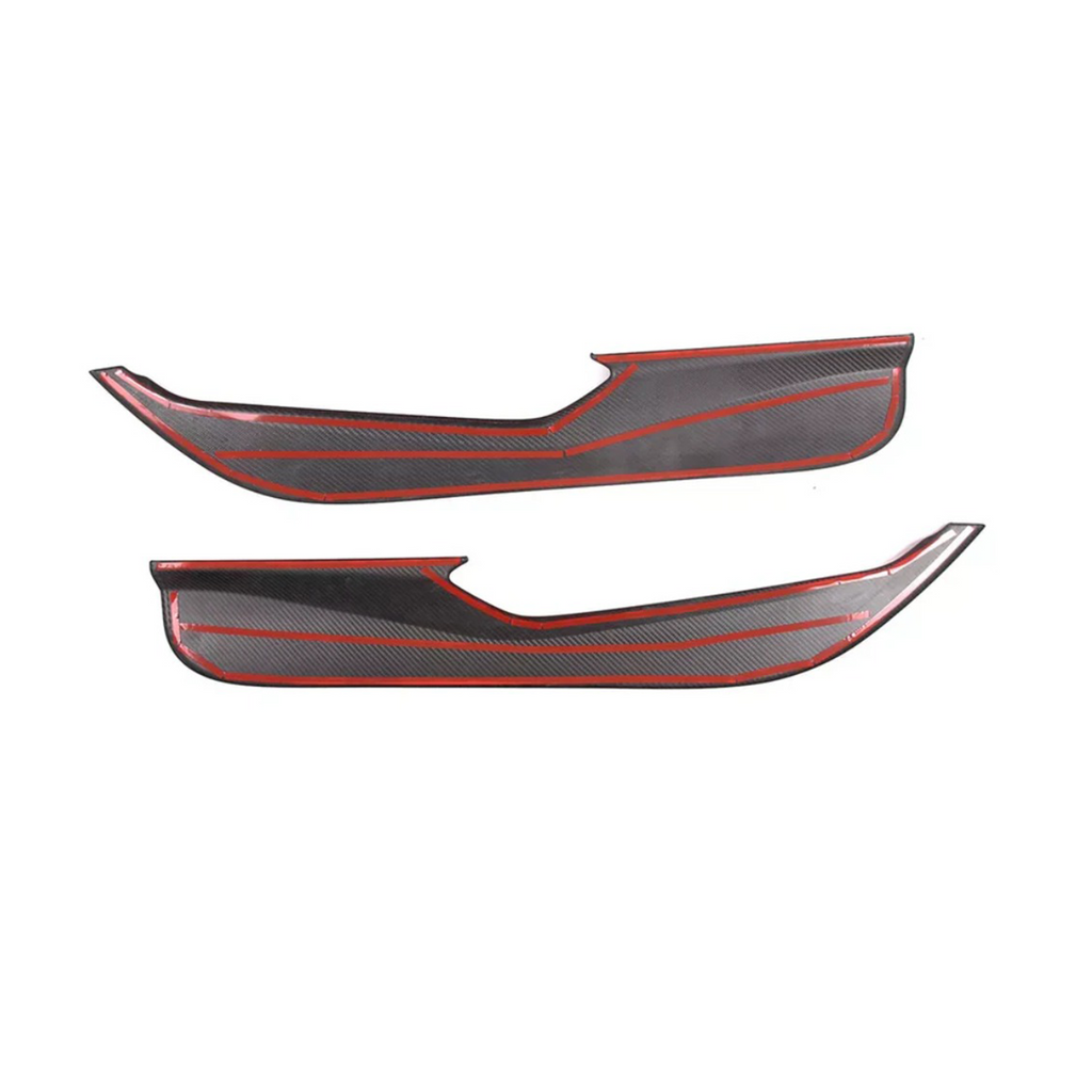 Dry Carbon Fiber Door Anti‑Kick Panel Cover V2 for Chevrolet Corvette C8 - Bull Boost Performance
