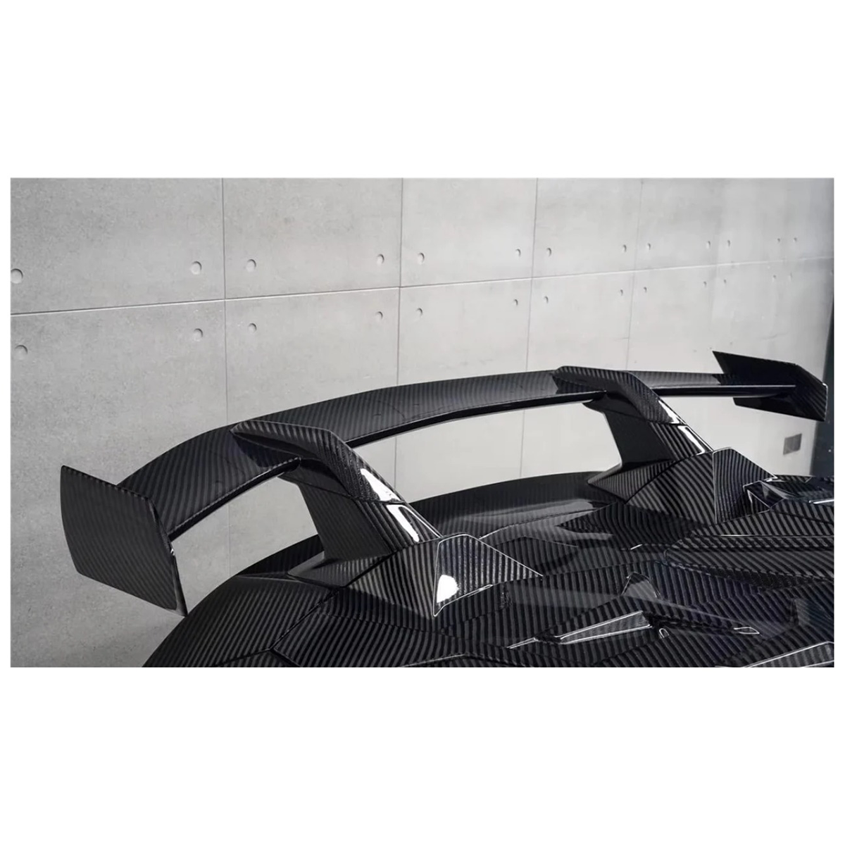 SVV Style Dry Carbon Fiber Rear Wing with Engine Hood for Lamborghini Aventador LP700 LP740 LP750 Coupe - Bull Boost Performance