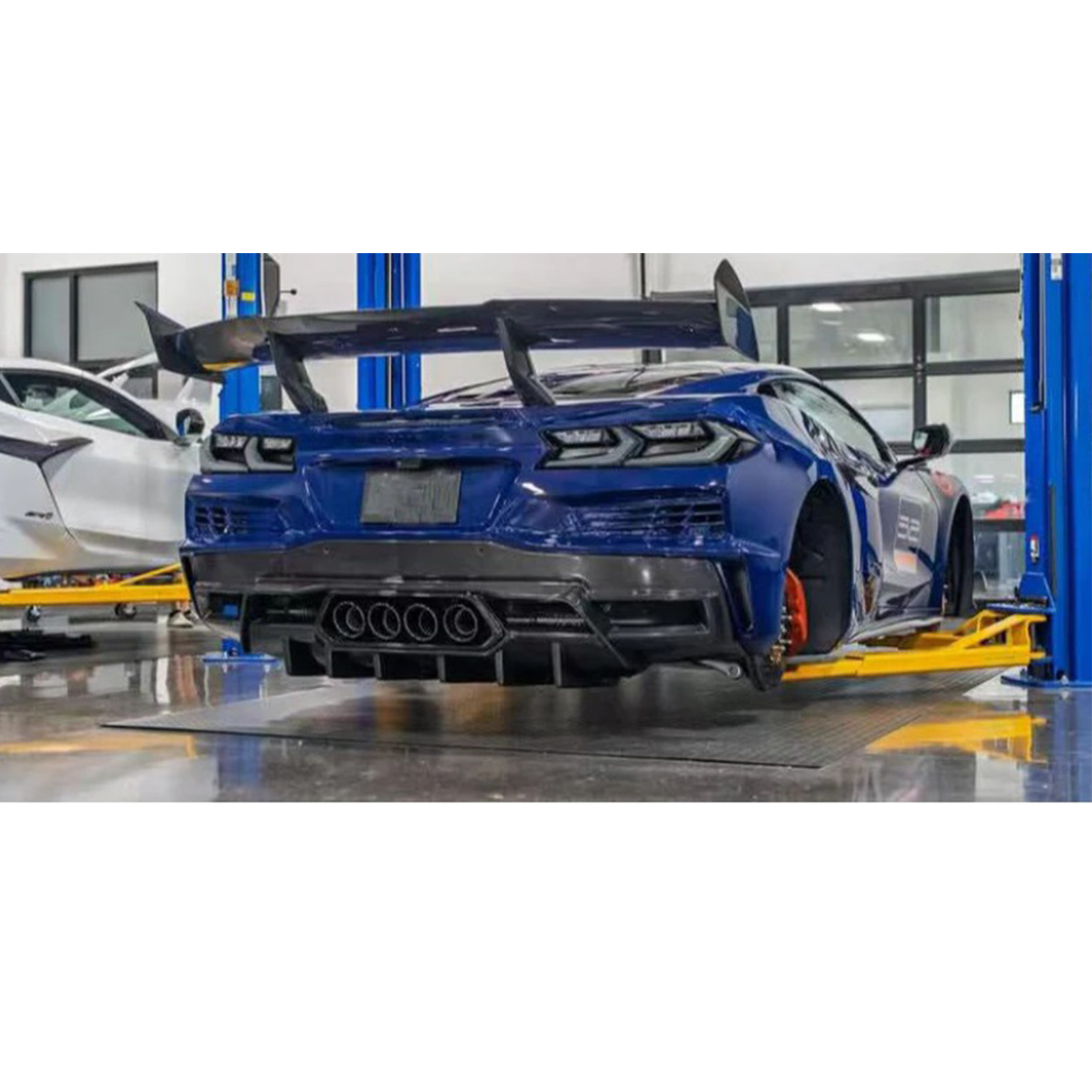 Dry Carbon Fiber Rear Diffuser for Chevrolet Corvette C8 Z06 ZR1 - Bull Boost Performance