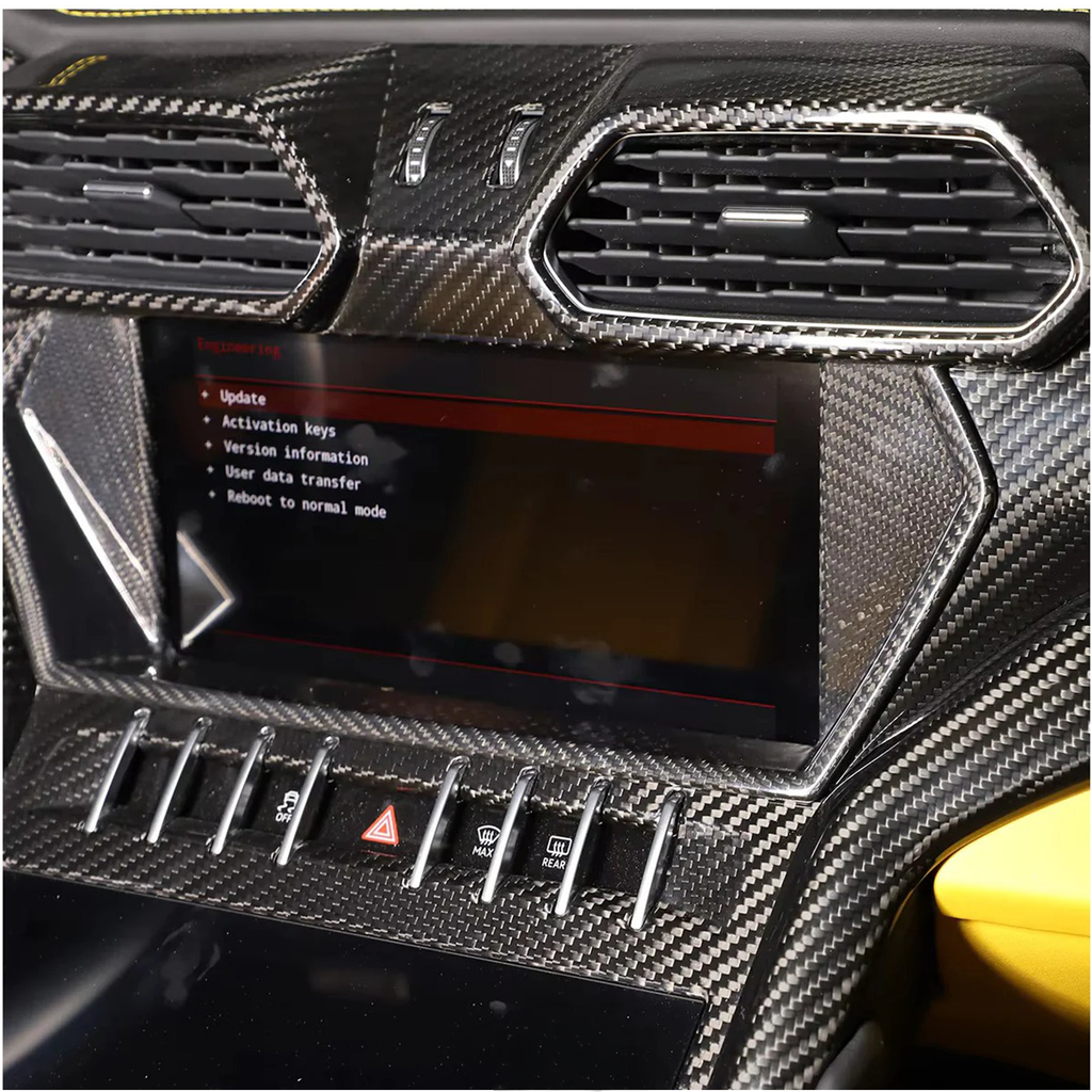 Dry Carbon Fiber Interior Center Screen Trim Cover for Lamborghini Urus - Bull Boost Performance