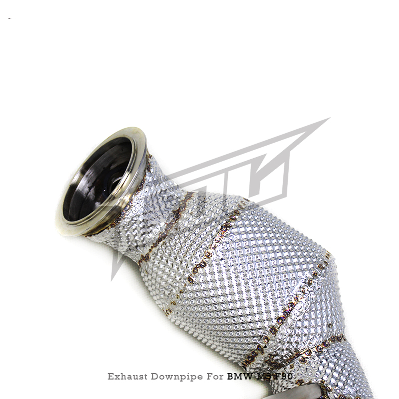 Stainless Catted Downpipe Heat Shield for BMW M5 F90 4.4T - Bull Boost Performance