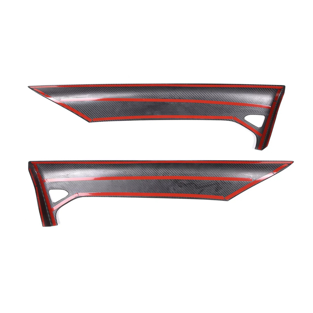 Carbon Fiber Interior Door Upper Panel Trim Cover for Chevrolet Corvette C8 - Bull Boost Performance