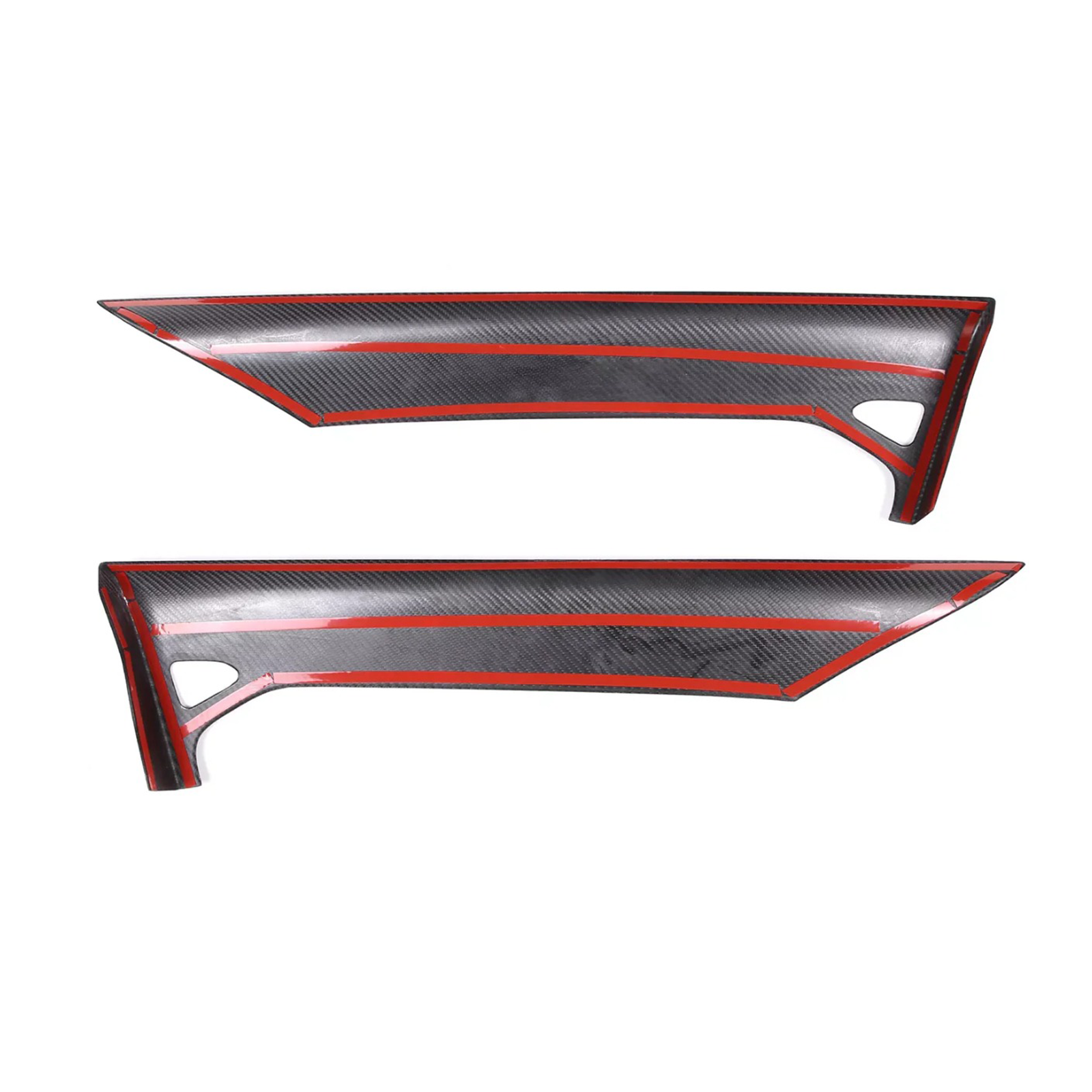 Carbon Fiber Interior Door Upper Panel Trim Cover for Chevrolet Corvette C8 - Bull Boost Performance